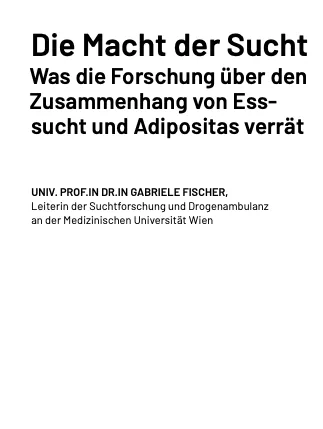Die Macht der Sucht – was die Forschung über den Zusammenhang von Esssucht und Adipositas verrät
